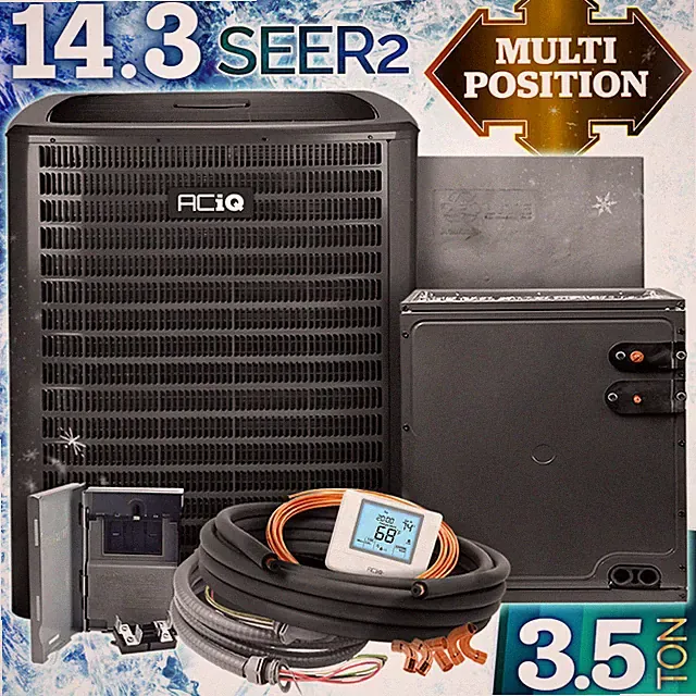 3.5 Ton AC Unit, R32 Central Air Conditioning Condenser & Evaporator Coil System