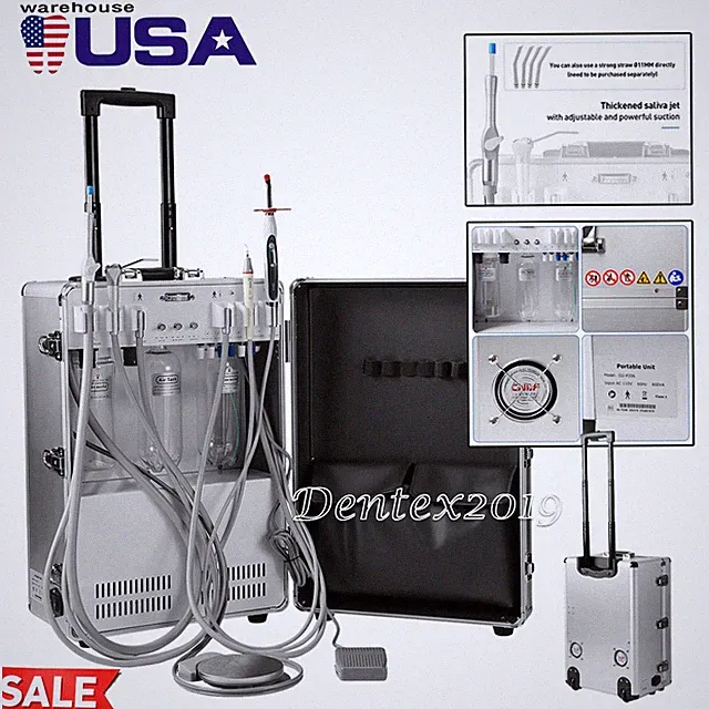 Dental Delivery Unit System Air Compressor powerful suction Ultrasoni Scaler