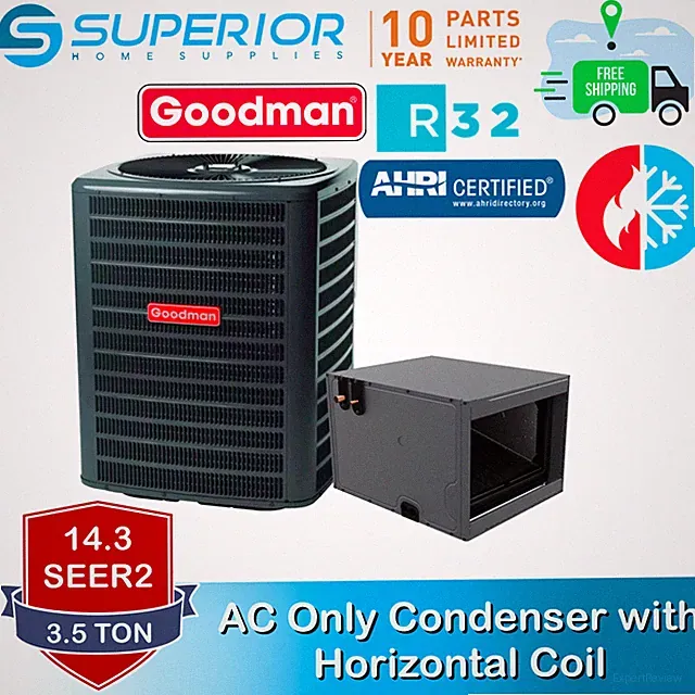 Goodman 3.5 TON 14.3 SEER2 R-32 AC Only System with Horizontal Coil