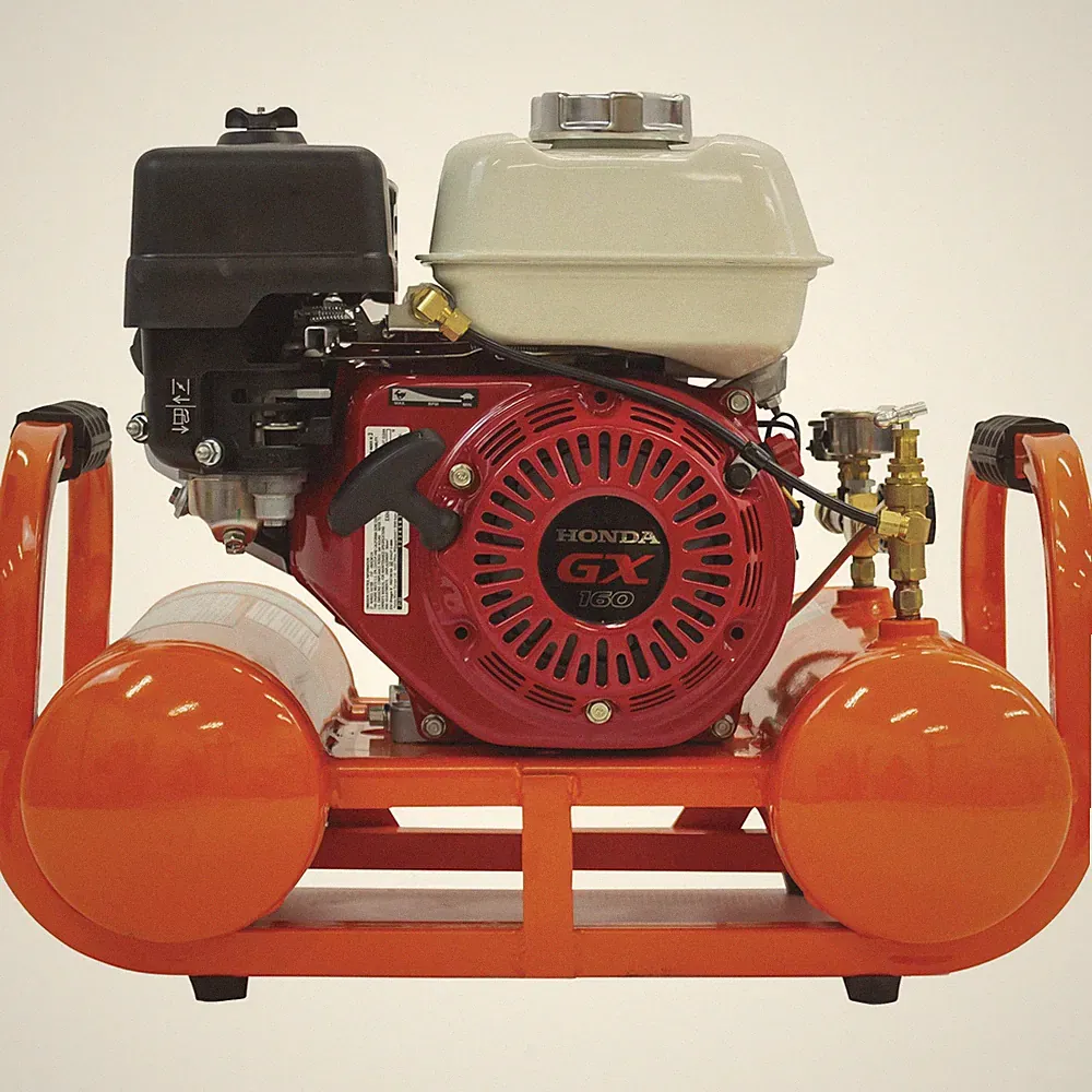 Industrial Air Contractor Gas-Powered Pontoon Air Compressor, 4.6 HP, Honda
