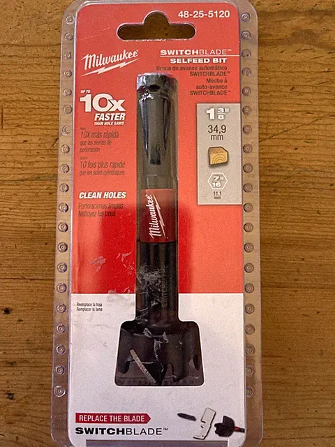 Milwaukee 1-3/8" High Speed Steel Selfeed Drill Bit, 48-25-5120