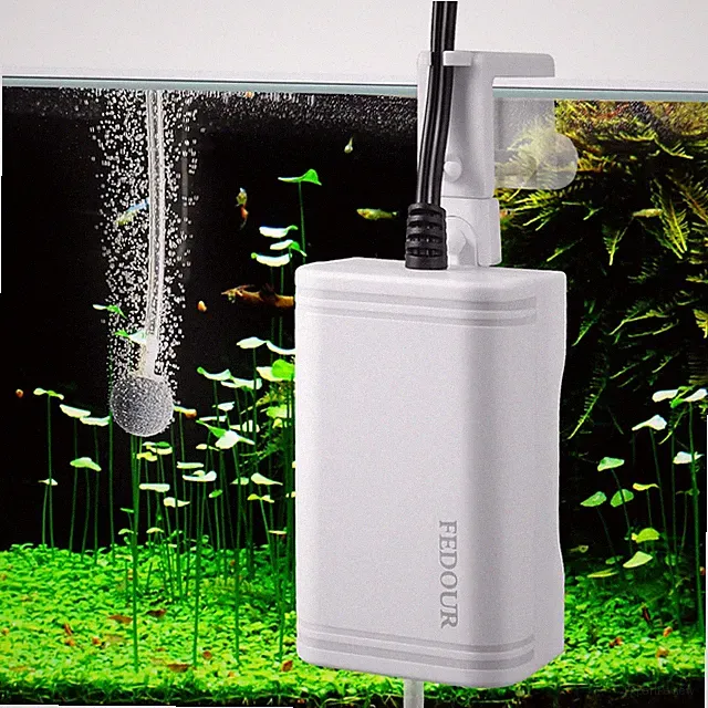 Mini Aquarium Air Pump, 20GPH 48GPH Fish Tank Hang on Oxygen Pump, Ultra Quie...