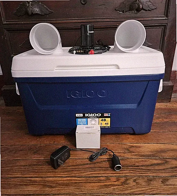 Onos LG 48qt Portable Swamp Cooler Air Conditioner Ice 12V Fan & Wall Adapter