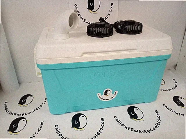 Swamp Cooler Portable Air Conditioner 48 qt TWO 3 SPEED USB FANS FOR POWER Camp